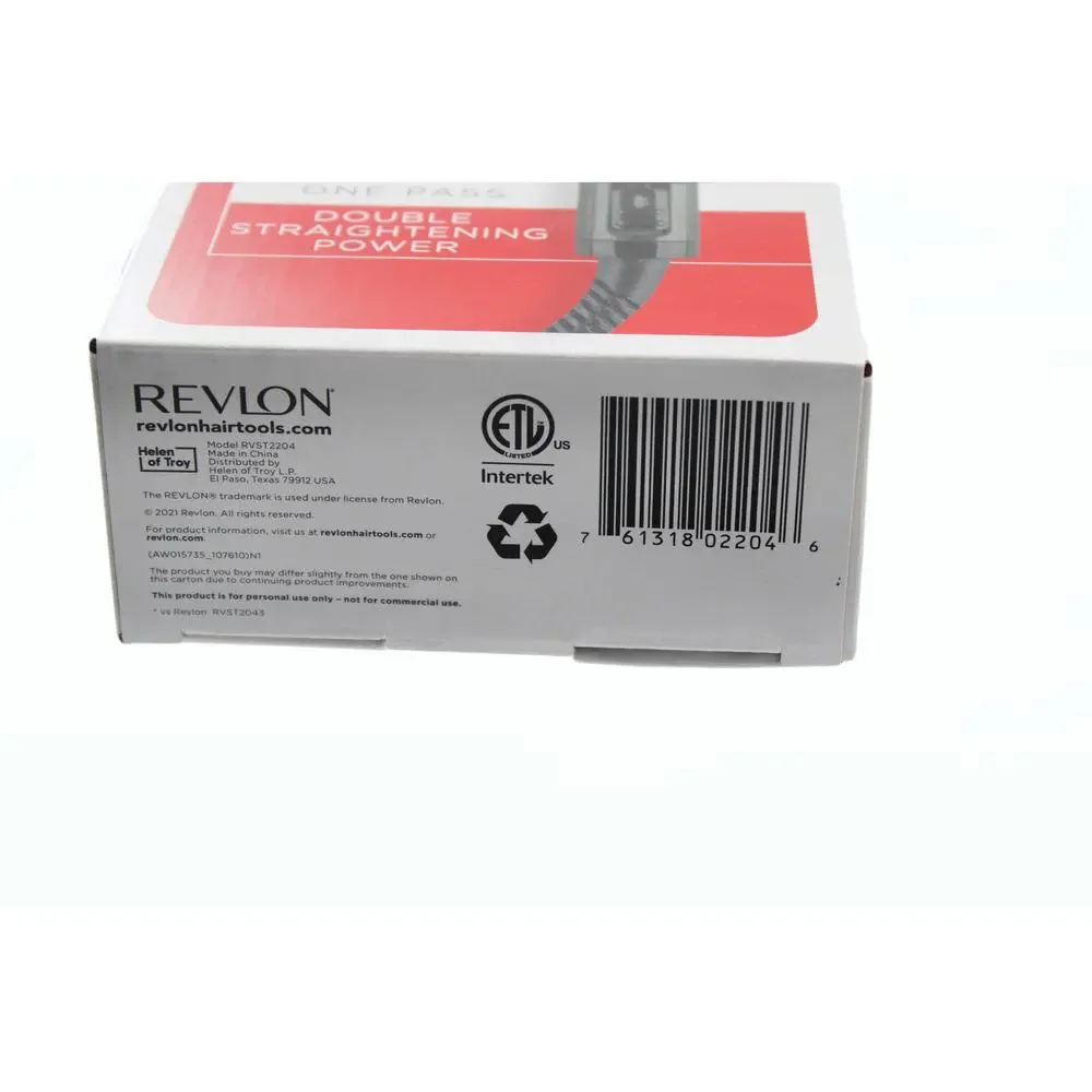 Hair Straightener Revlon Double Straight Copper Ceramic Dual Plate Straightener‎